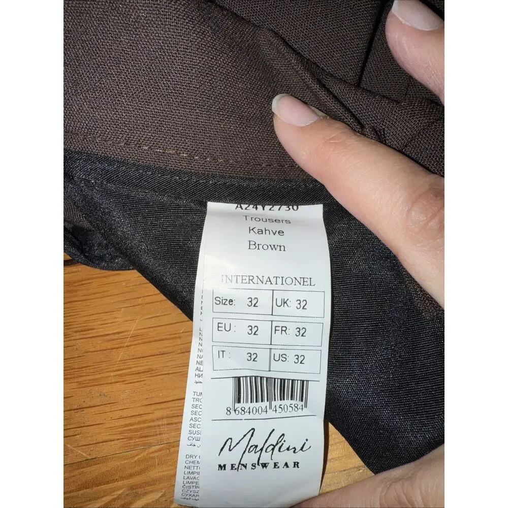 Men’s Maldini Pants Brown, Size 32 - Picture 4 of 5